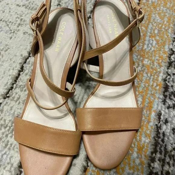 Cole Haan Joslyn Leather Block Chunky Heel SDL - Picture 3 of 7